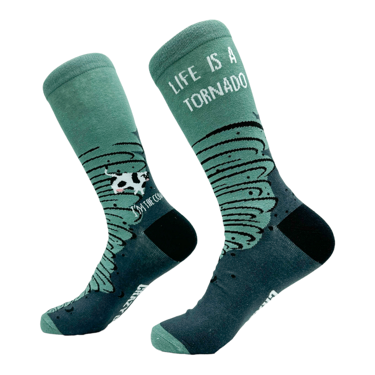 Men's Life Is A Tornado Socks Funny Stormy Twister Joke Footwear