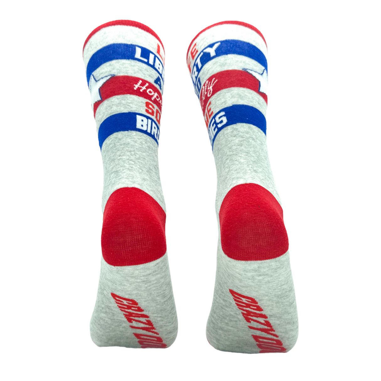 Men's Life Liberty And Hopefully Some Birdies Socks Funny Patriotic Golf Lovers Footwear