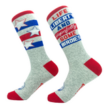 Men's Life Liberty And Hopefully Some Birdies Socks Funny Patriotic Golf Lovers Footwear