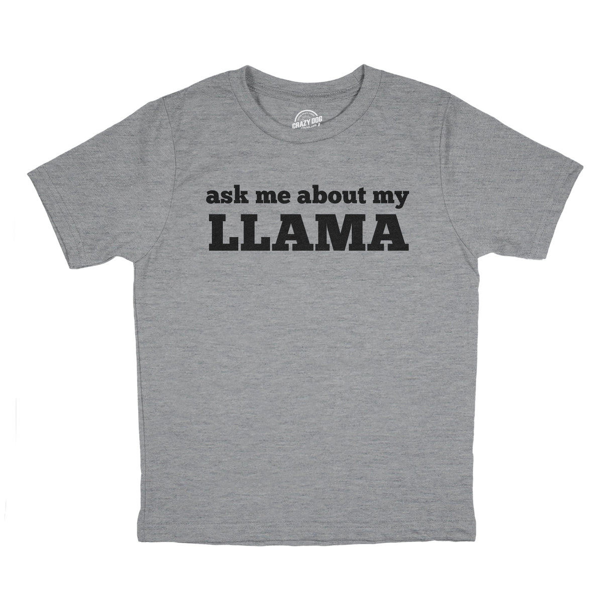 Kids' Ask Me About My Llama T Shirt Funny Youth Llama Flip Shirt Llamas Tee