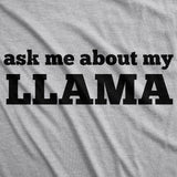 Kids' Ask Me About My Llama T Shirt Funny Youth Llama Flip Shirt Llamas Tee