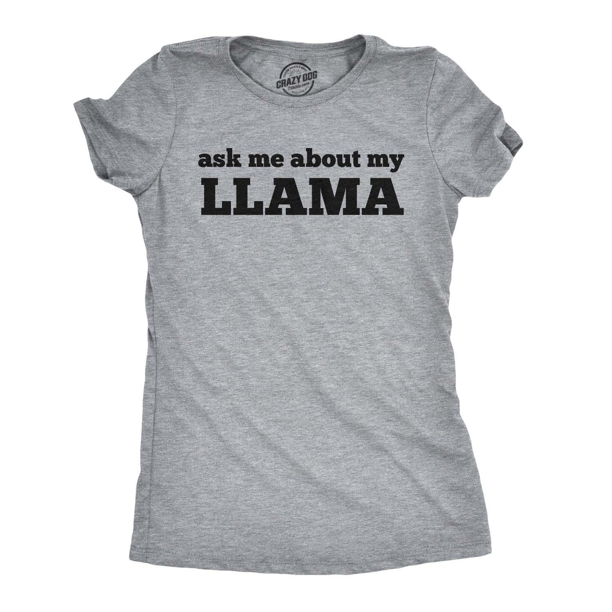 Womens Ask Me About My Llama Tshirt Funny Alpaca Flip Up Tee For Ladies