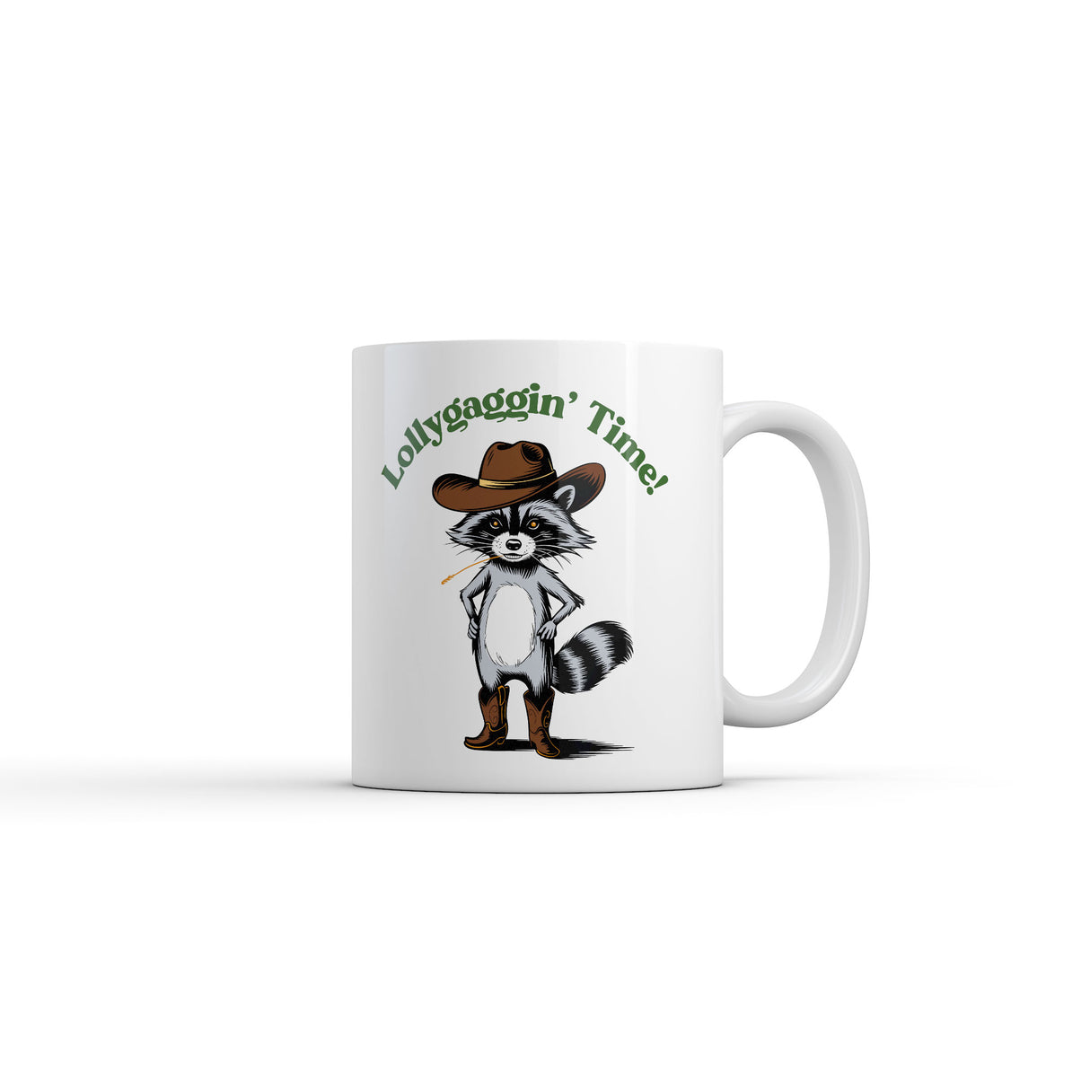 Lollygaggin Time Mug Funny Sarcastic Raccoon Graphic Novelty Coffee Cup-11oz