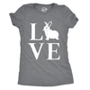 Womens Love Bunny Tshirt Cute Adorable Easter Sunday Rabbit Tee For Ladies