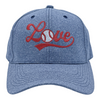 Love Baseball Script Hat Cute Summer Sports Lover Cap