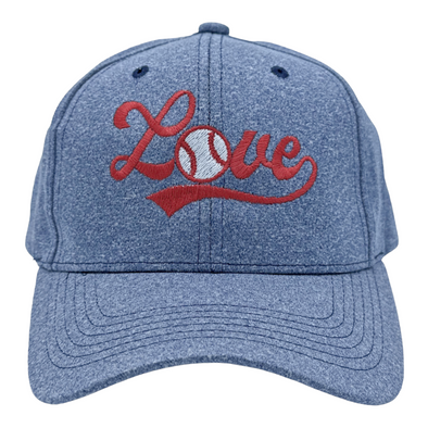 Love Baseball Script Hat Cute Summer Sports Lover Cap