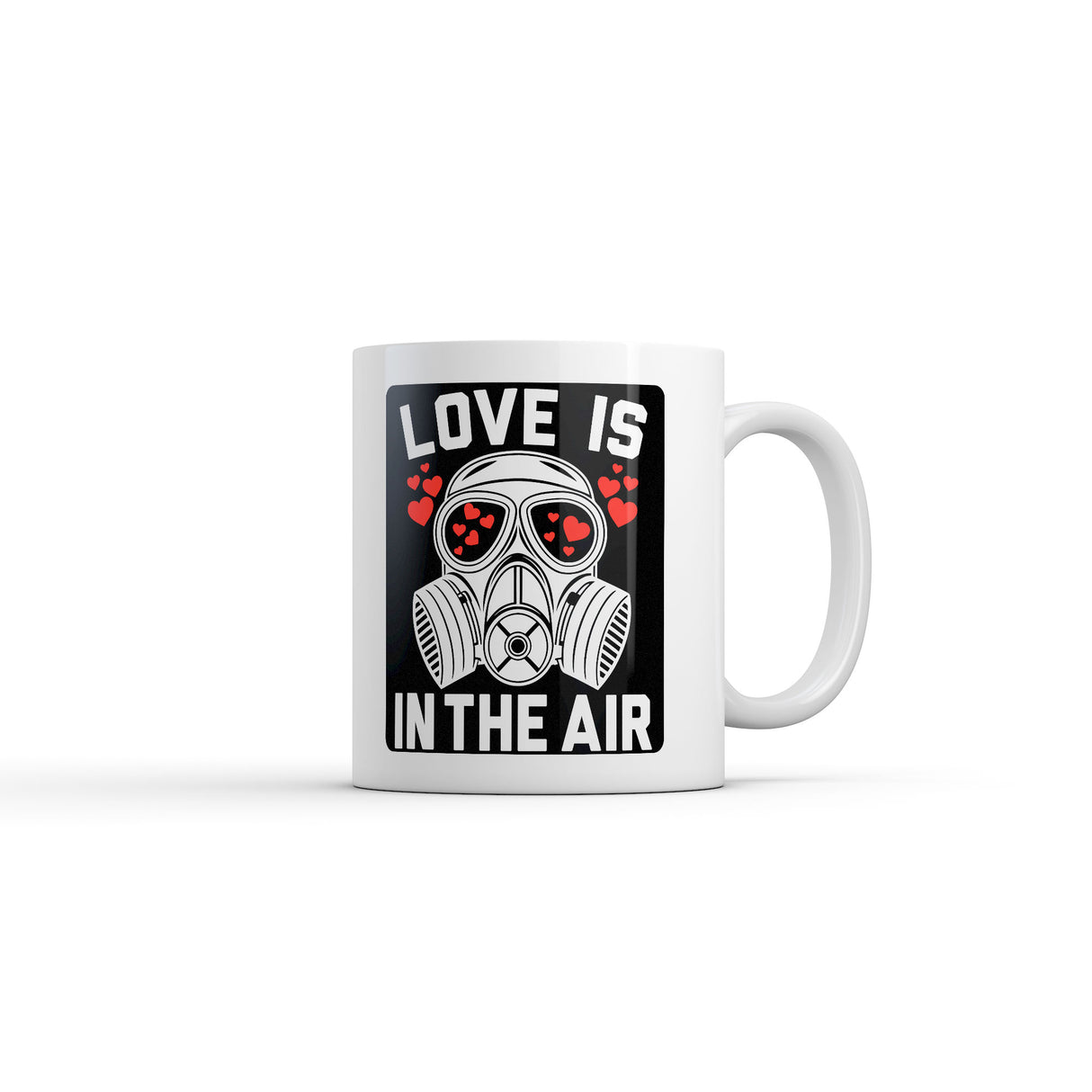 Love Is In The Air Mug Funny Sarcastic Gasmask Graphic Novelty Coffee Cup-11oz