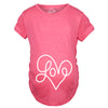 Maternity Love Script Heart Tshirt Cute Adorable Bump Pregnancy Tee