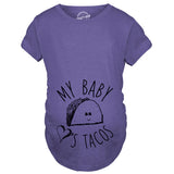 Maternity My Baby Loves Tacos Funny T shirt Cute Announcement Pregnancy Bump Tee