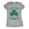 Womens Lets Get Lucked Up T Shirt Funny Saint Patricks Day Lucky Drinking Tee