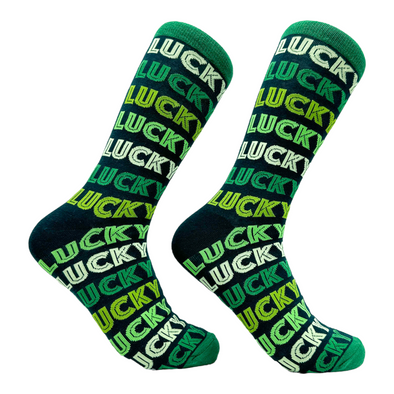 Men's Lucky Socks Funny St Paddys Day Parade Party Footwear