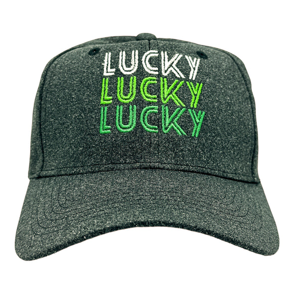 Lucky Lucky Lucky Hat Funny St Patricks Day Parade Luck Cap