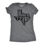 Womens Made In Texas Tshirt Funny State Hometown Pride Tee