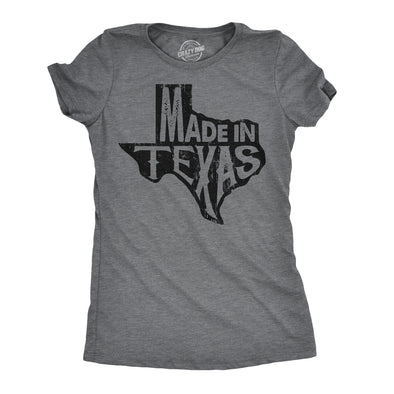 Womens Made In Texas Tshirt Funny State Hometown Pride Tee