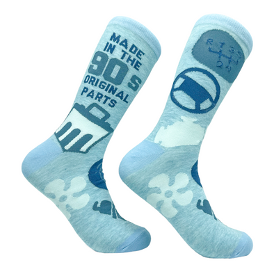Men's Made In The 90s Socks Funny Car Parts Mechanic Footwear