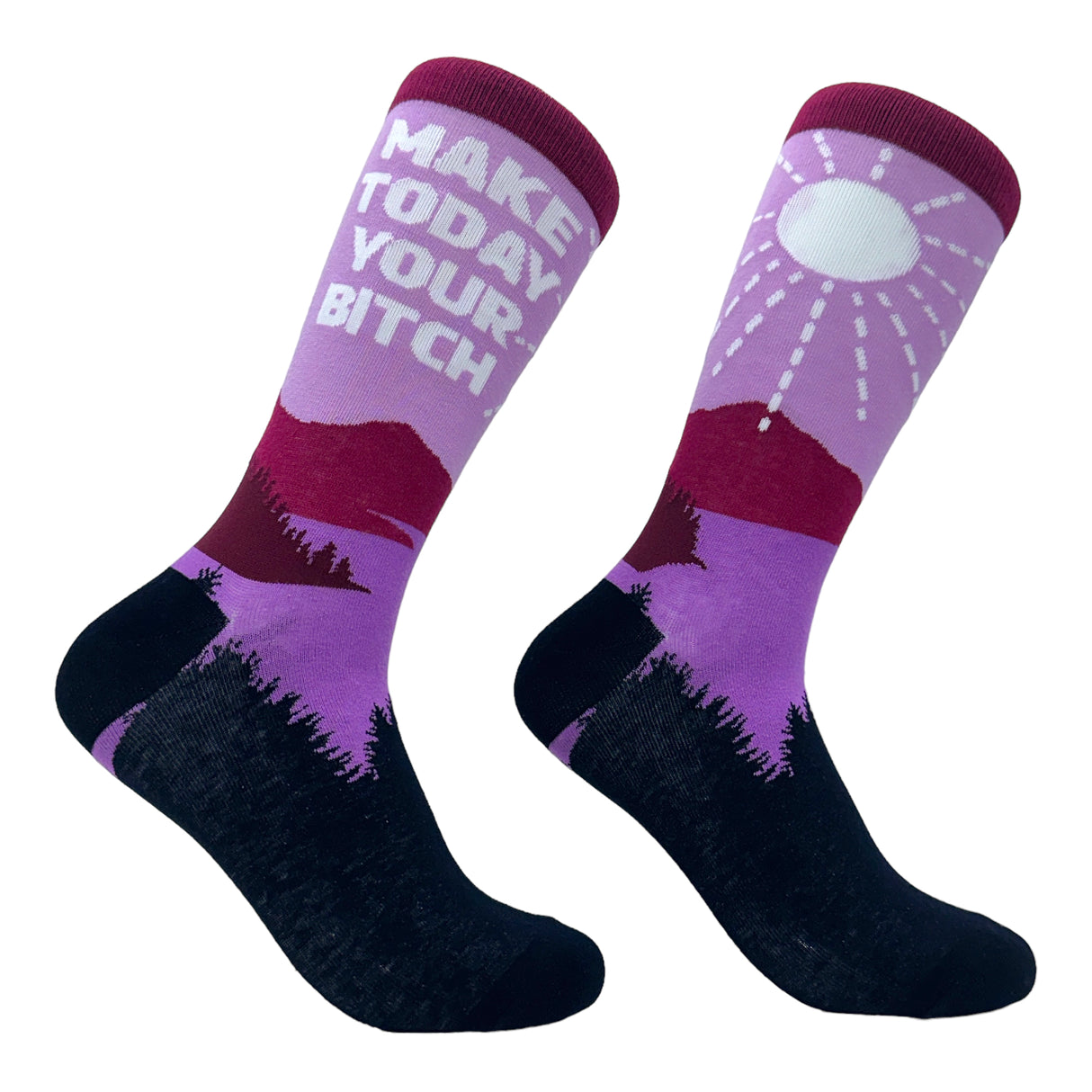 Women's Make Today Your Bitch Socks Funny Offensive Motivational Joke Footwear