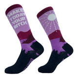 Women's Make Today Your Bitch Socks Funny Offensive Motivational Joke Footwear