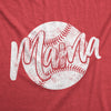 Womens Baseball Mama Tshirt Cute Little League Mom Tee