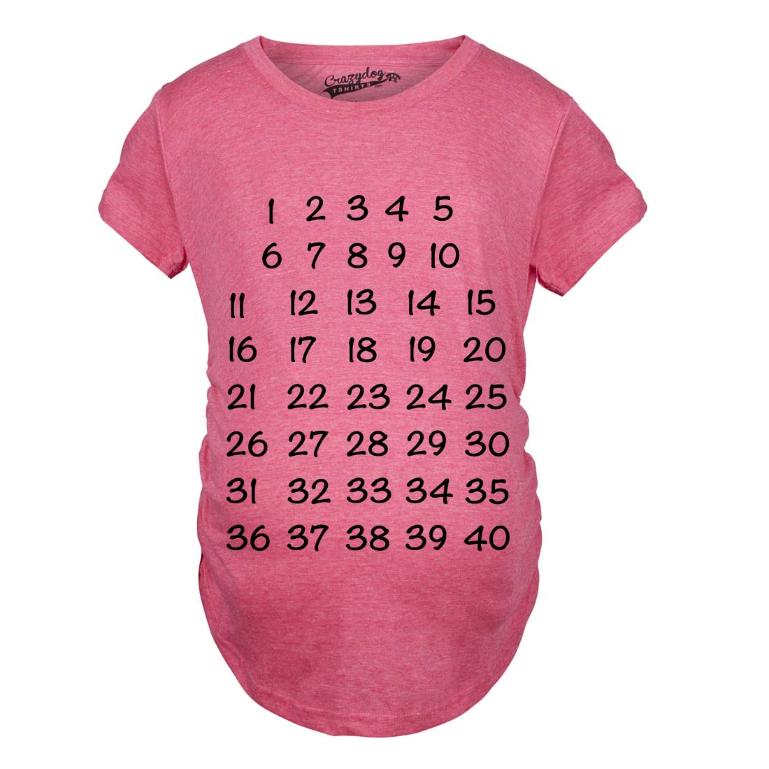 Maternity Calendar Countdown Pregnancy Tee Mark Off Baby Announcement Tshirt