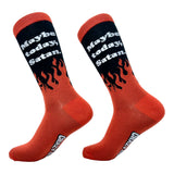 Men's Maybe Today Satan Socks Funny Devil Death Hell Joke Footwear