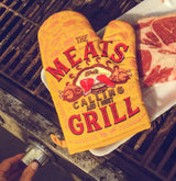 The Meats Are Calling And I Must Grill Oven Mitt Funny Backyard Bar-B-Que BBQ Kitchen Glove