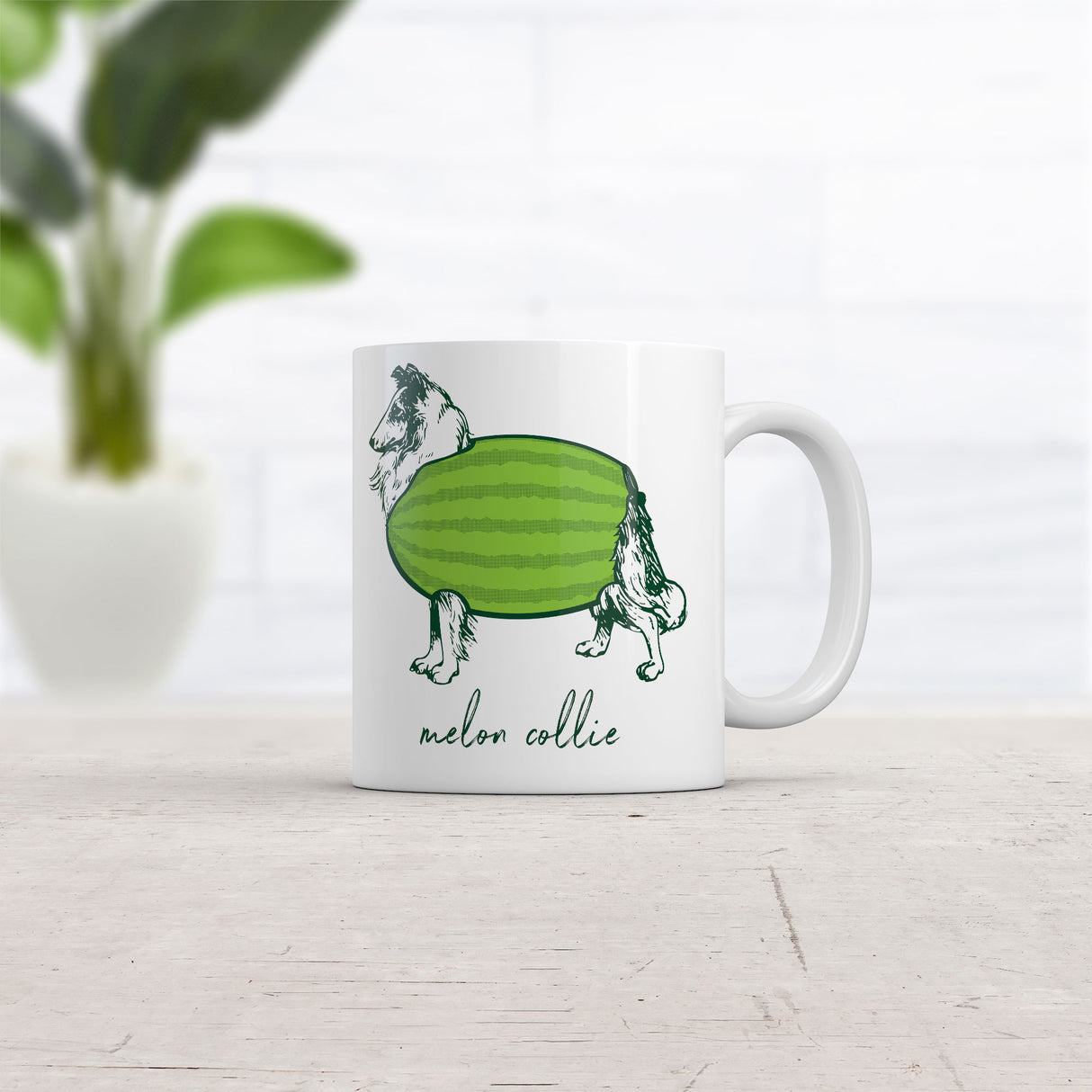 Melon Collie Mug Funny Dog Graphic Novelty Coffee Cup-11oz