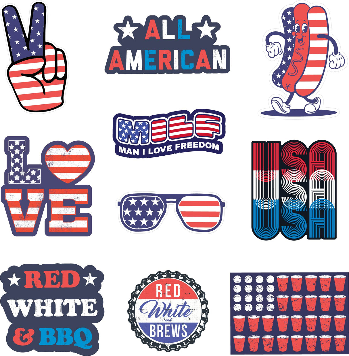 America Sticker Extra Large Stickers for Adults Funny Adhesives with Memes