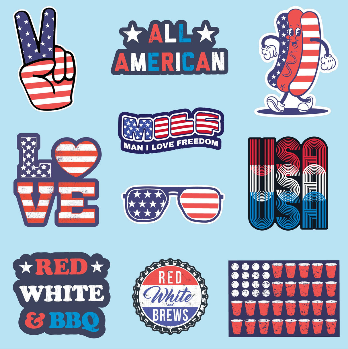 America Sticker Extra Large Stickers for Adults Funny Adhesives with Memes