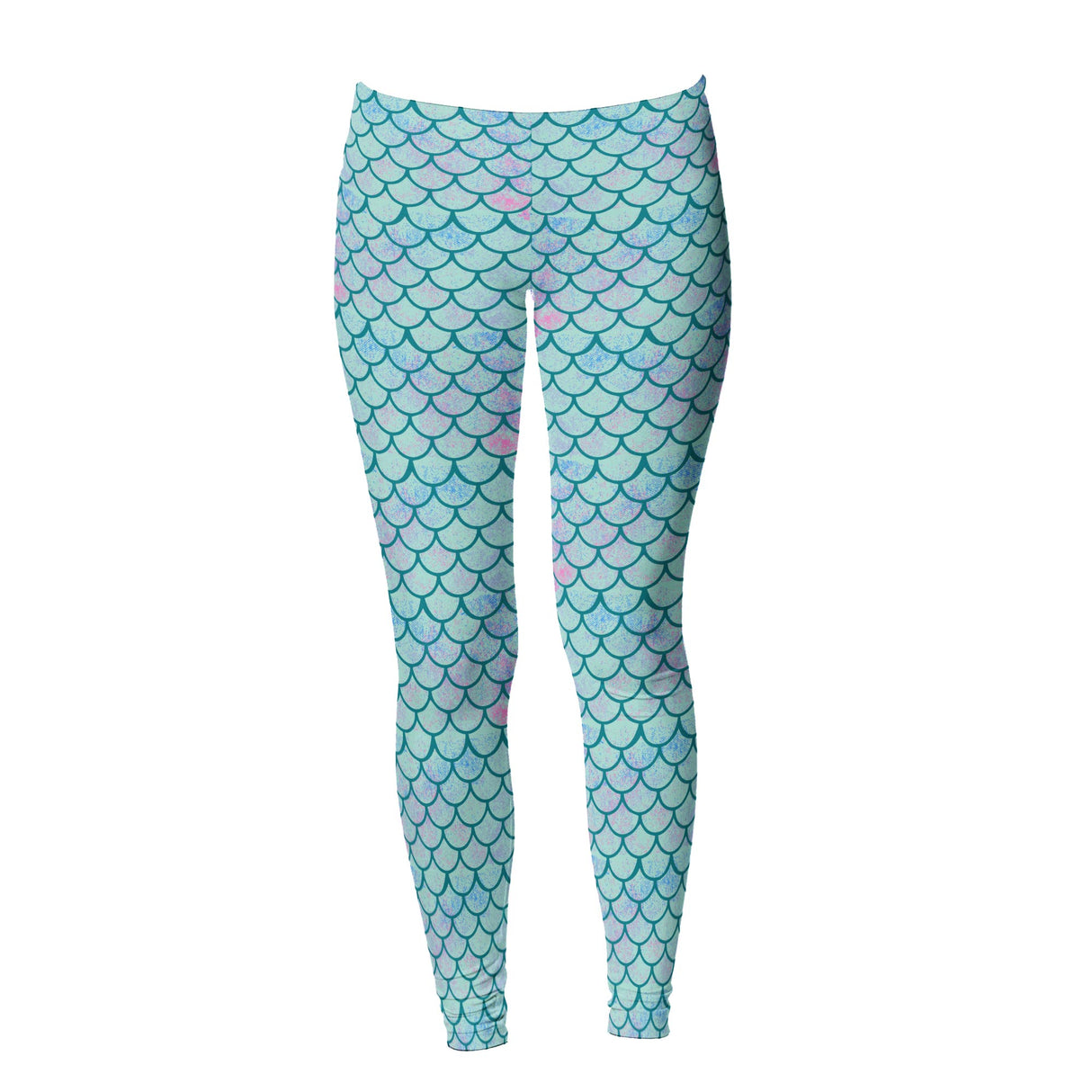 Womens Mermaid Leggings Cute Funny Ocean Lover Fish Scales Novelty Yoga Pants For Ladies