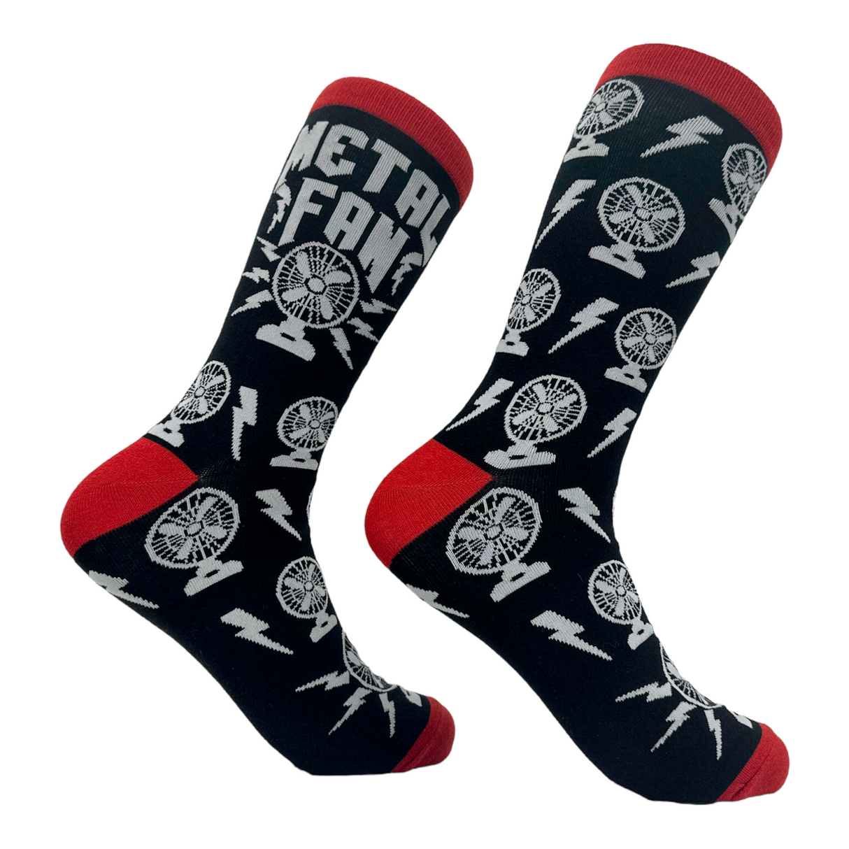 Men's Metal Fan Socks Funny Heavy Music Air Blowing Fans Joke Footwear