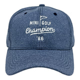 Mini Golf Champion Hat Funny Retro Putt Putt Champ Graphic Cap