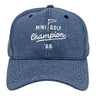 Mini Golf Champion Hat Funny Retro Putt Putt Champ Graphic Cap