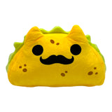 Mister Taco Cat Dog Toy Funny Cute Mexican Food Stuffed Chew Toy With Puzzle Treat Compartments and Reattachable Covers - Rip and Reveal Interactive Chew