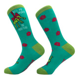 Kiss Me Under The Mistletoad Socks Funny Xmas Mistletoe Toad Joke Footwear