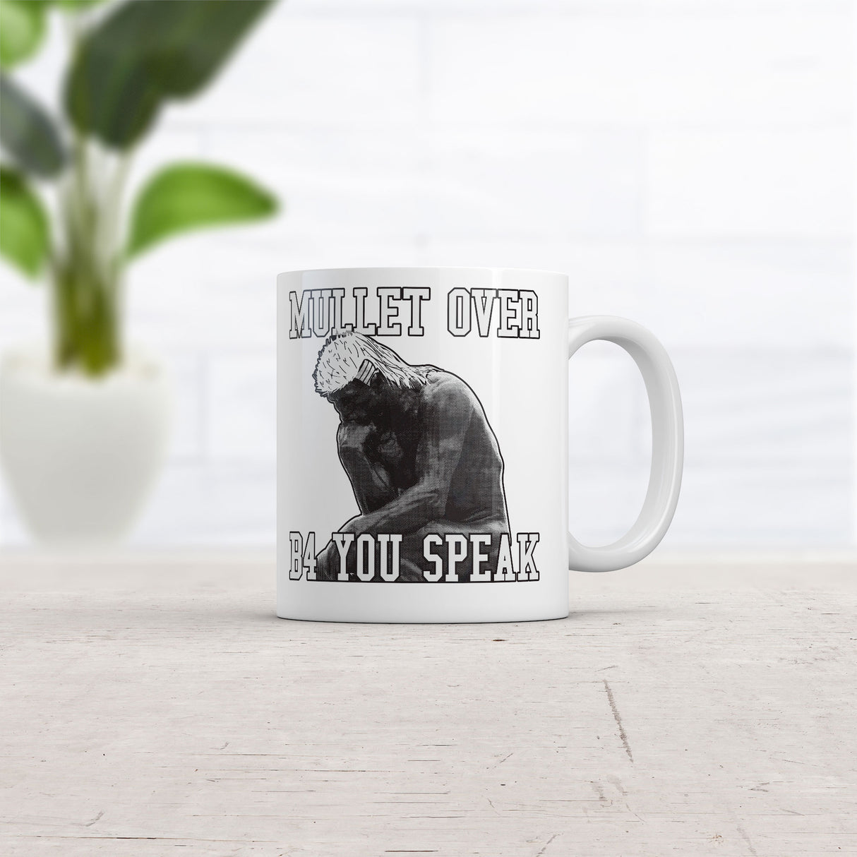 Mullet Over Before You Speak Mug Funny Sarcastic Novelty Coffee Cup-11oz