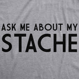 Ask Me About My Mustache Flip Men's Tshirt