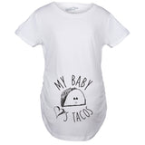 Maternity My Baby Loves Tacos Funny T shirt Cute Announcement Pregnancy Bump Tee