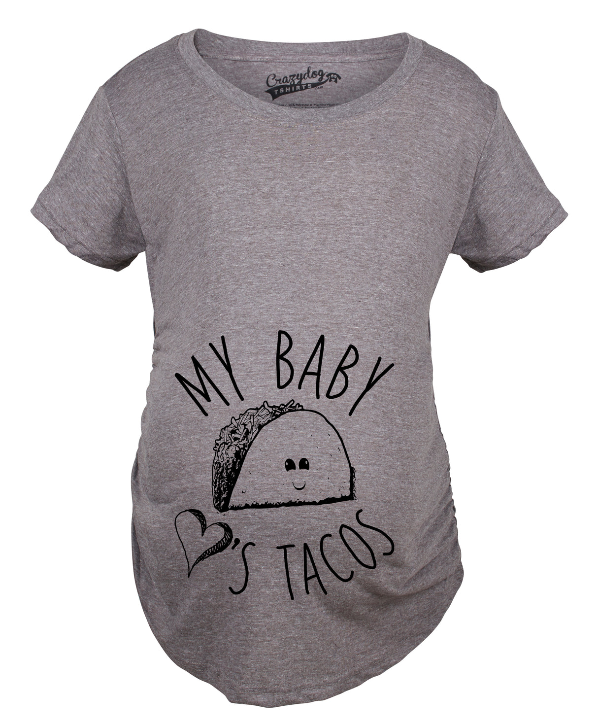 Maternity My Baby Loves Tacos Funny T shirt Cute Announcement Pregnancy Bump Tee