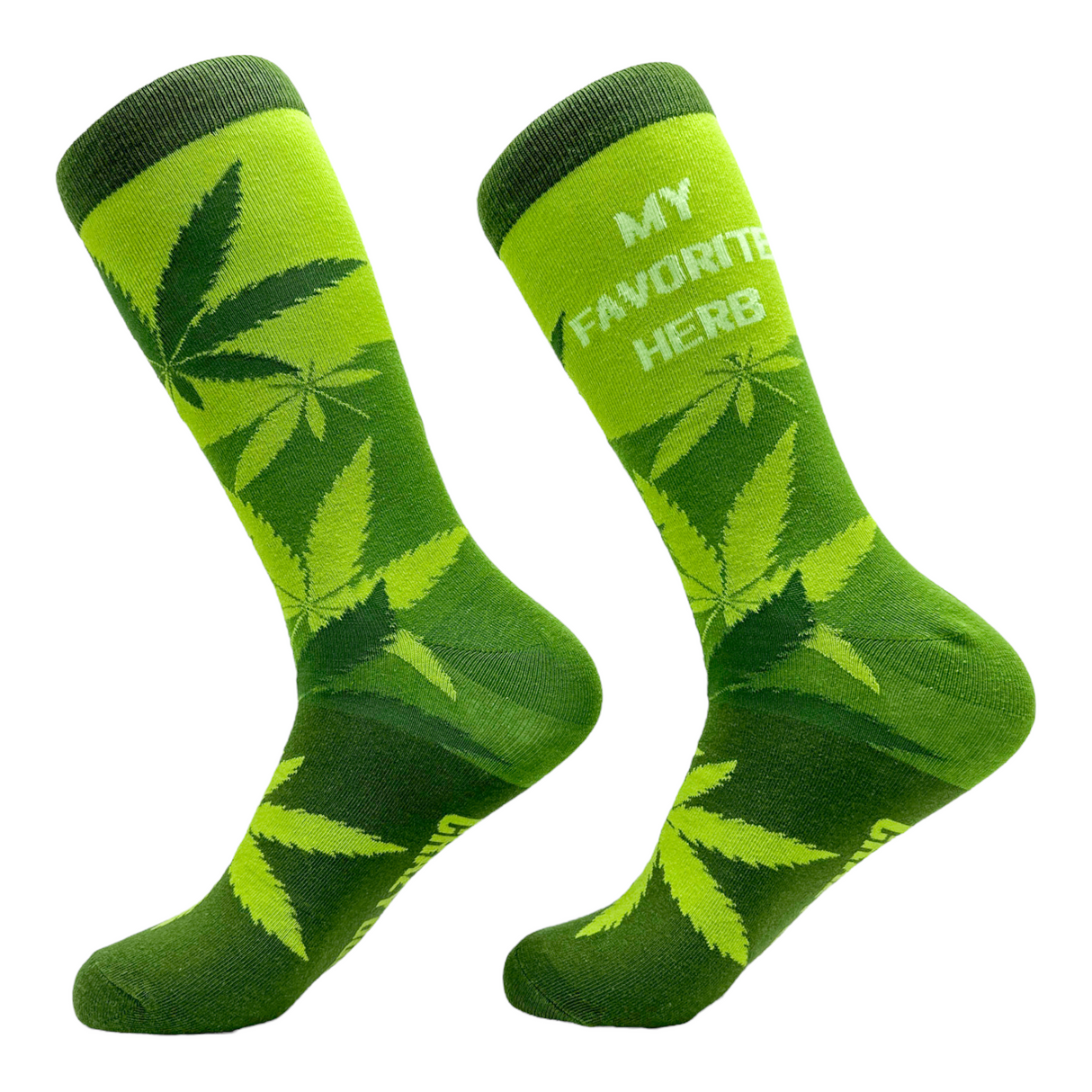 Men's My Favorite Herb Socks Funny 420 Weed Leaf Pot Smoke Lovers Footwear