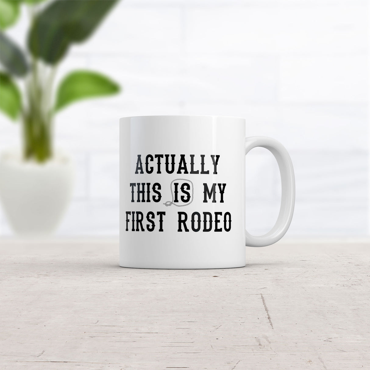 Actually This Is My First Rodeo Mug Funny Sarcastic Graphic Novelty Coffee Cup-11oz