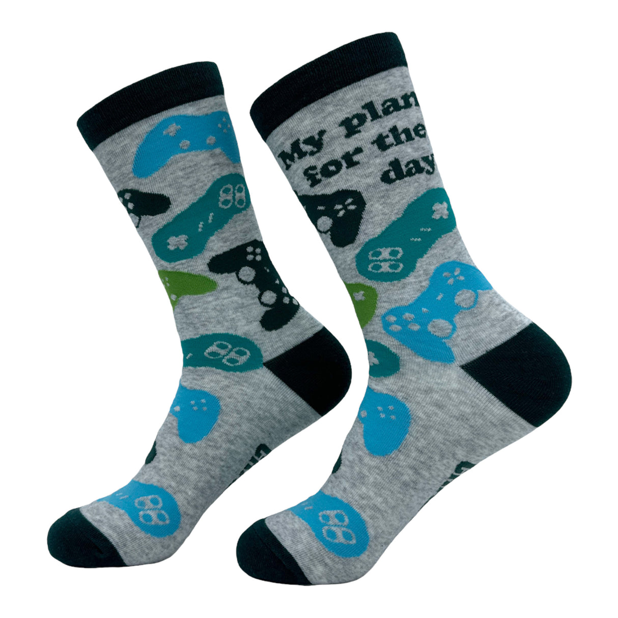 Women's My Plan for The Day Socks Funny Video Game Controller Footwear