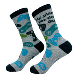 Women's My Plan for The Day Socks Funny Video Game Controller Footwear