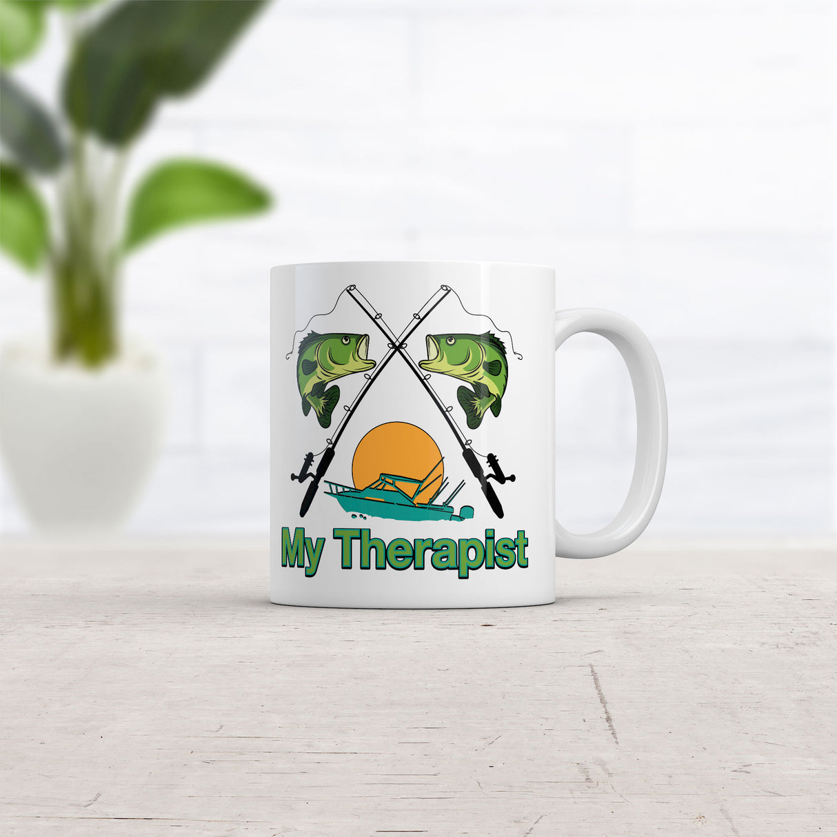 My Therapist Mug Funny Sarcastic Fishing Coffee Cup-11oz