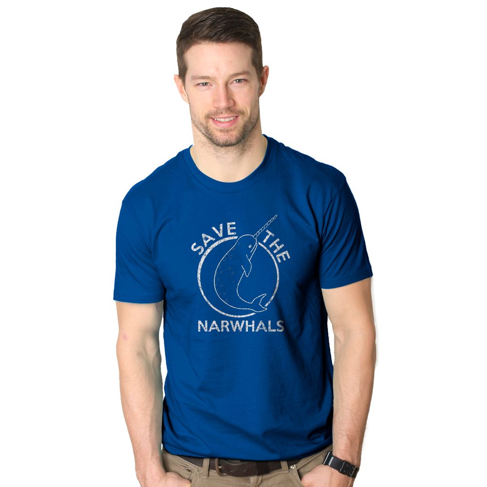 Save The Narwhals Men's Tshirt