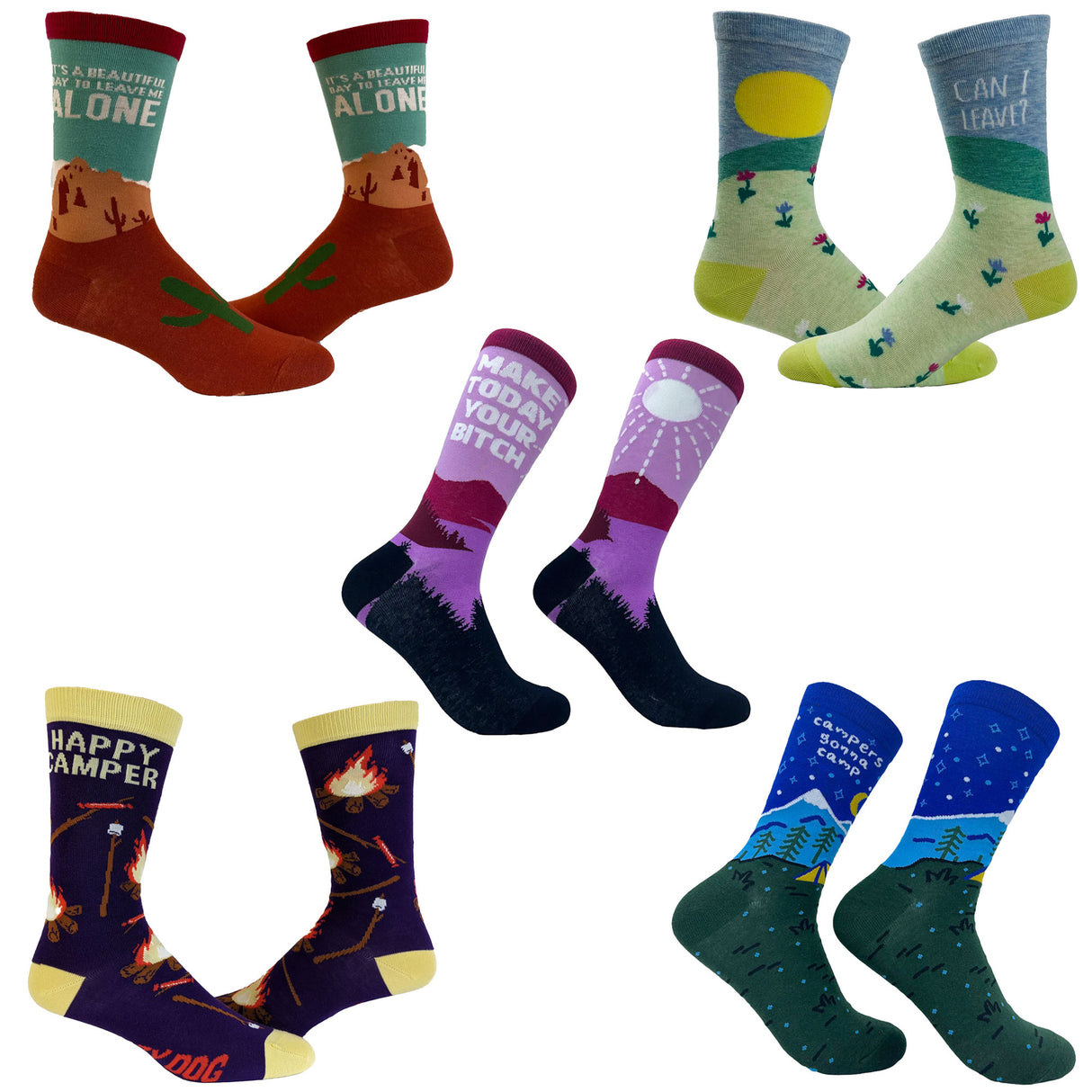 Womens Funny Sock Bundles Cute Socks with Sarcastic Sayings and Fun Graphic Designs