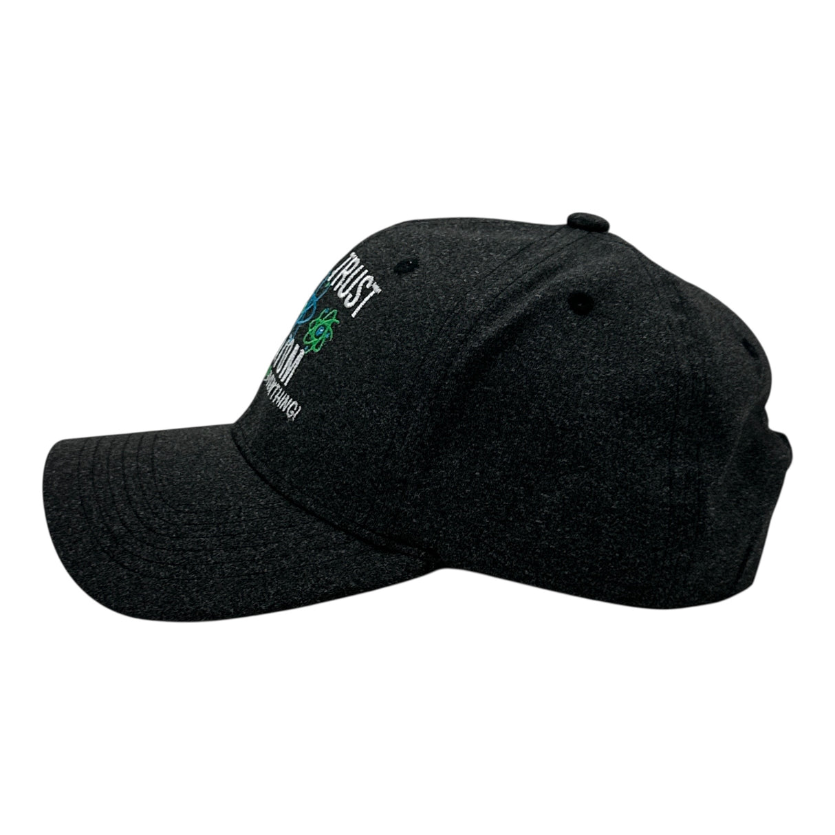 Never Trust An Atom They Make Up Everything Hat Funny Sarcastic Science Graphic Novelty Cap
