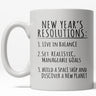 New Years Resolution Build A Spaceship Mug Funny Astronaut Coffee Cup - 11oz