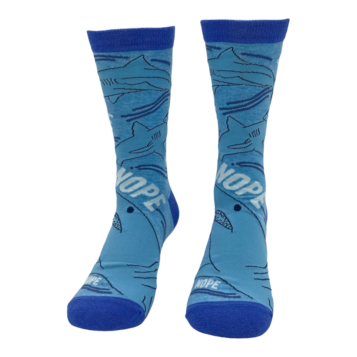 Women's Nope Shark Socks Funny Deep Sea Sharks Novelty Footwear