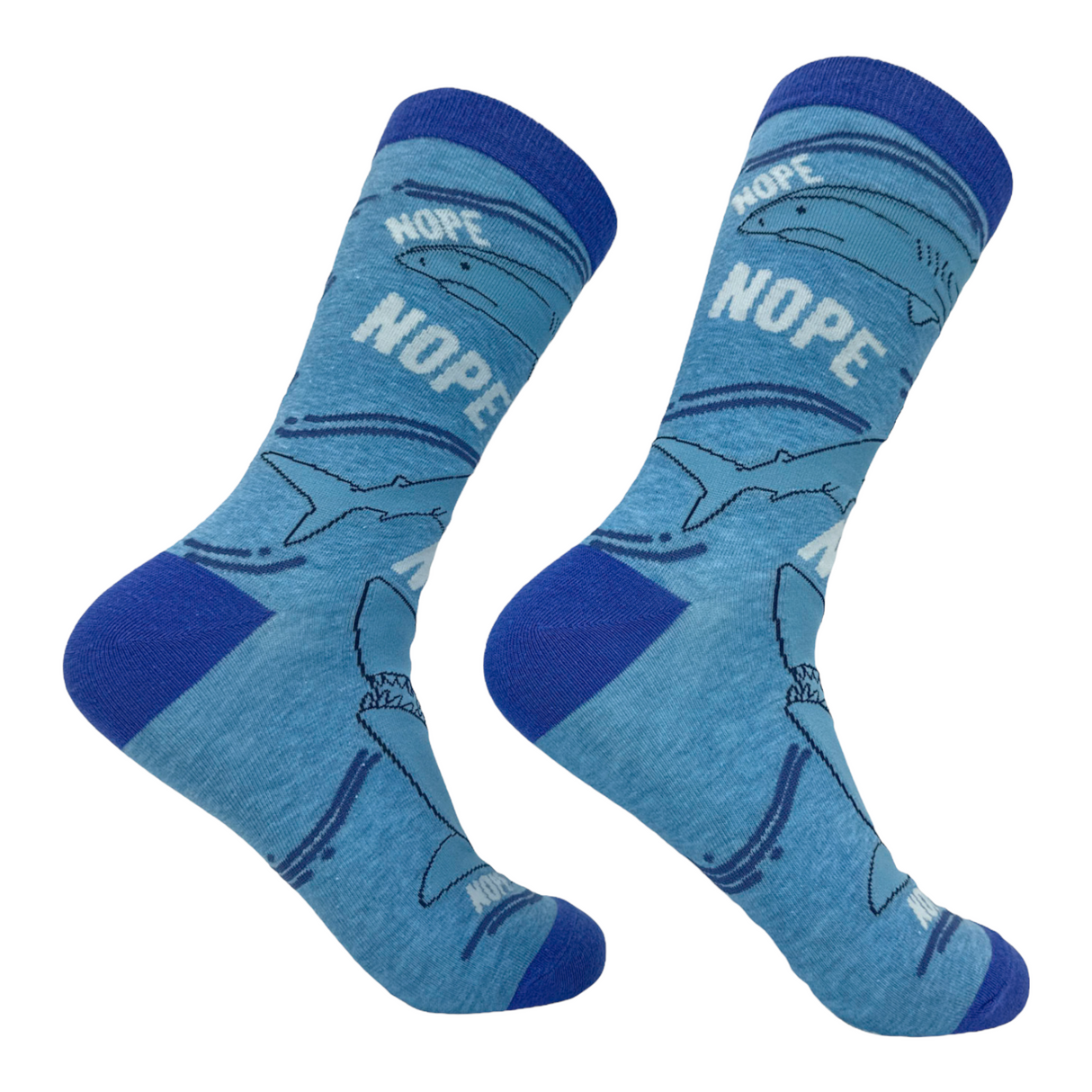 Women's Nope Shark Socks Funny Deep Sea Sharks Novelty Footwear