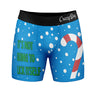 It's Not Going To Lick Itself Mens Boxers Funny Christmas Candycane Sarcastic Innuendo Underwear